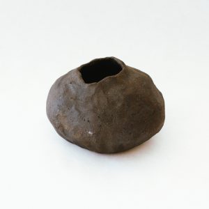 Jarrón pedra Rakú Negro.